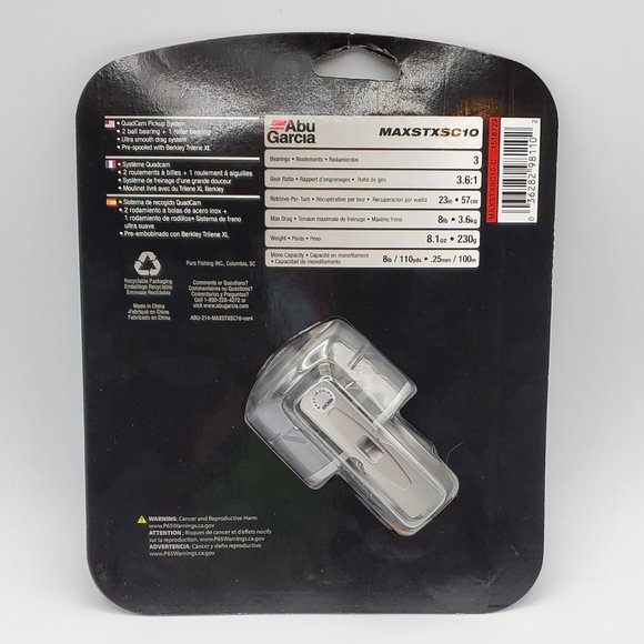 Abu Garcia Max STX 10 Spincast Reel 3.6:1 - Model: MAXSTXSC10 Bundle - Picture 3 of 8